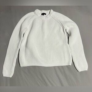 EUC quince organic cotton fisherman crew sweater ivory white XS
